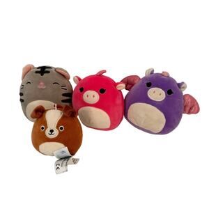 Set of 4 Small Squishmallow 5" Plushies Plush